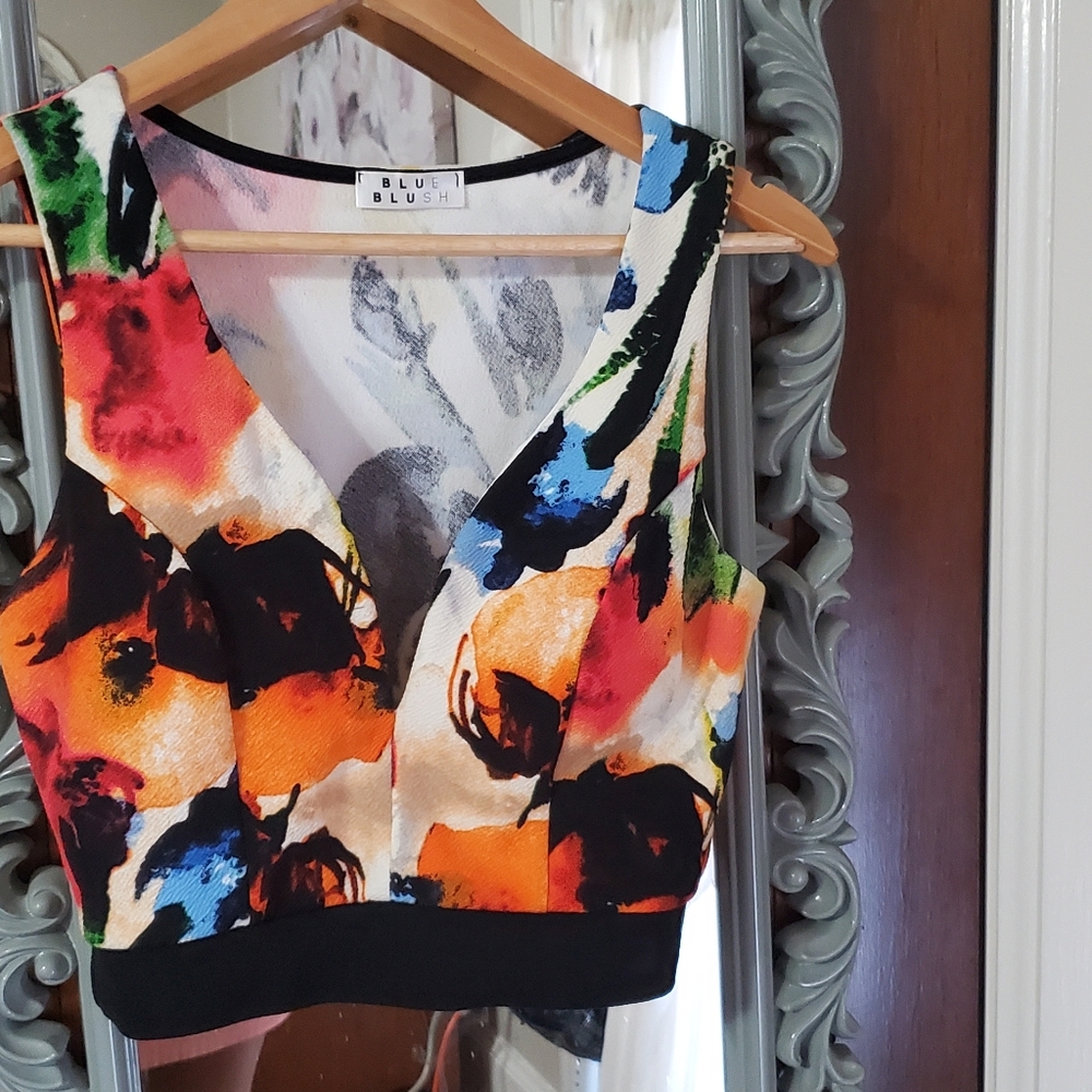 2pc crop top and midi skirt
